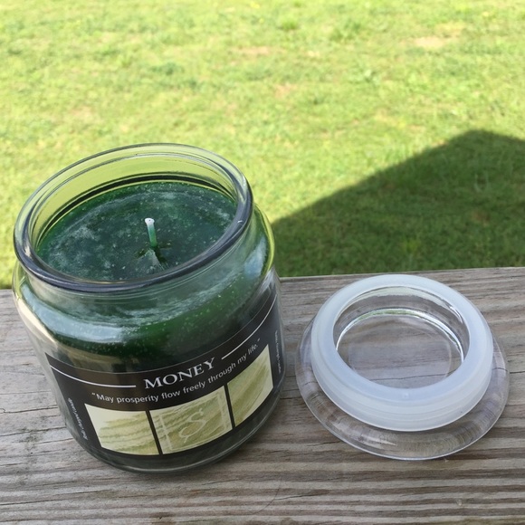 Crystal Journey Accents Money Reiki Jar Candle Crystal Journey